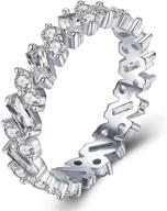 все вокруг стерлинговое кольцо с цирконовыми свадебными камнями, гибкая коллекция логотип