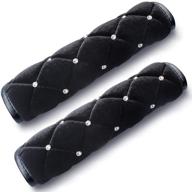 🚗 enhance comfort & style with surpassme 2pc car seat belt cover pads - blinged-out crystal diamond shoulder strap covers for ultimate neck & shoulder protection logo