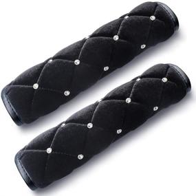 img 4 attached to 🚗 Enhance Comfort & Style with Surpassme 2PC Car Seat Belt Cover Pads - Blinged-out Crystal Diamond Shoulder Strap Covers for Ultimate Neck & Shoulder Protection