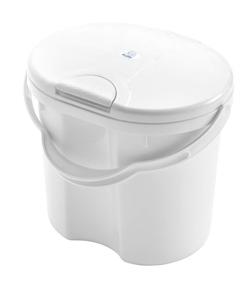 img 1 attached to 👶 Rotho Baby Design Topline Nappy Pail: Convenient and Stylish White Diaper Disposal Solution