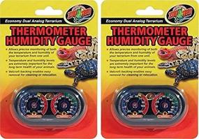 img 4 attached to 🌡️ Zoo Med (2 Pack) Analog Dual Thermometer and Humidity Gauge - Affordable Economy Option
