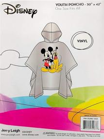 img 1 attached to Youth Size Disney Mickey Mouse Pluto Hooded Rain Poncho