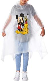 img 2 attached to Youth Size Disney Mickey Mouse Pluto Hooded Rain Poncho