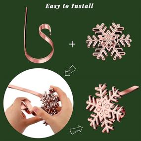 img 1 attached to 🧦 URATOT Set of 6 Rose Gold Christmas Stocking Holders for Mantle - Decorative Hooks for Christmas Party Decoration and Mantel Stockings