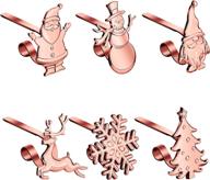 🧦 uratot набор из 6 держателей рождественских чулок розового золота для камина - декоративные крючки для рождественской вечеринки и мантии логотип