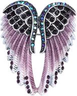 🦋 stunning szxc guardian angel wings brooches & pendants - dual-purpose women's biker jewelry logo