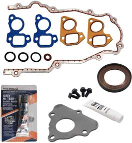 img 3 attached to 🔧 Gen III IV V LS Camshaft Thrust Retainer Plate Gasket Seal Kit + Timing Cover Gasket + Water Pump Gaskets + Crankshaft Seal - Fits 4.8 5.3L 6.0L 6.2L LSX LS1 LT1 L83 L86 L87 L84 LT4 LQ4 LQ9 LS2 LS3