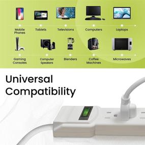 img 2 attached to 🌿 GoGreen Power GG-16106MS: 6 Outlet Surge Protector with 6' Cord – Efficient White Solution for Eco-conscious Consumers