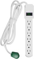 🌿 gogreen power gg-16106ms: 6 outlet surge protector with 6' cord – efficient white solution for eco-conscious consumers logo