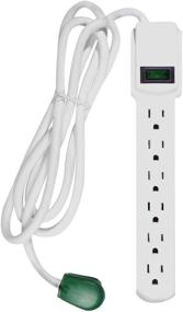 img 4 attached to 🌿 GoGreen Power GG-16106MS: 6 Outlet Surge Protector with 6' Cord – Efficient White Solution for Eco-conscious Consumers