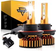 🔦 auxbeam h13 9008 led bulbs - h13 9008 led conversion kit 52w 10000lm 6500k cob led chip fog light - f-f2 series logo