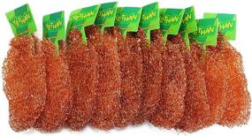 img 2 attached to 🧽 10-Pack YETHAN 100% Pure Copper Scouring Pad, 13g/Pc