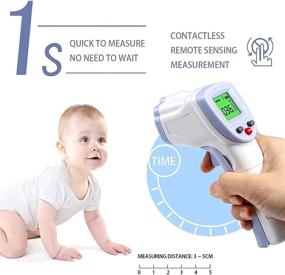 img 1 attached to 🌡️ AXHKIO Non-Contact Infrared Digital Forehead Thermometer for Adults, Kids, and Babies with LCD Display