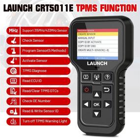 img 3 attached to 🔧 2021 Новейший инструмент для перенастройки TPMS + считыватель кодов OBD2 сканера - LAUNCH CRT5011E, 315+433МГц датчик TPMS - Чтение, активация, программа, перенастройка, сброс - Система контроля давления в шинах (TPMS) - Чтение и очистка DTC-кодов - Тестирование ключа Fob