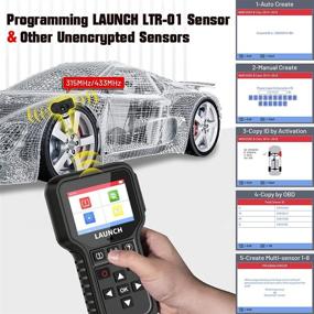 img 1 attached to 🔧 2021 Новейший инструмент для перенастройки TPMS + считыватель кодов OBD2 сканера - LAUNCH CRT5011E, 315+433МГц датчик TPMS - Чтение, активация, программа, перенастройка, сброс - Система контроля давления в шинах (TPMS) - Чтение и очистка DTC-кодов - Тестирование ключа Fob