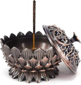 img 4 attached to Lotus Incense Holder Burner - Vintage-inspired for a Nostalgic Experience