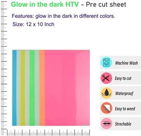 img 1 attached to 🌟 Glow-in-the-Dark Heat Transfer Vinyl by KISSWILL: Illuminate Your Designs!