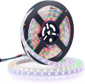img 4 attached to 🌈 BTF-LIGHTING WS2812B ECO LED Strip: Chasing Effects, Addressable, Waterproof - Ideal for Bedroom DIY Projects.