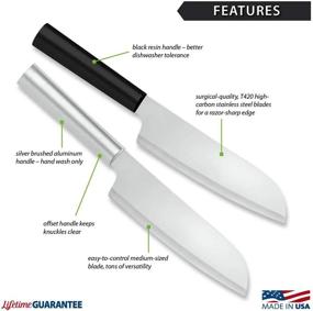 img 3 attached to Rada Cutlery Cook's Knife - High-Quality Stainless Steel Blade & Aluminum Handle Made in USA, 10-7/8 Inches