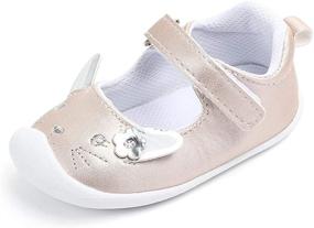 img 3 attached to Azalquat Bowknot Non Slip Princess Cat（Gold Girls' Shoes for Flats