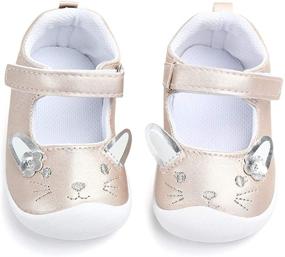 img 4 attached to Балетки принцессы для кошек Azalquat Bowknot Non Slip (золотые девичьи туфли на плоской подошве)