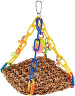 🐦 bright and colorful mini flying trapeze chewable bird toy: super bird creations sb747 small size, 6” x 7” x 9” logo