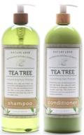 🌿 nature love tea tree shampoo and conditioner set - rejuvenate your scalp and energize your senses with a revitalizing blend of tea tree oil, cool mint, and nourishing essential oils logo