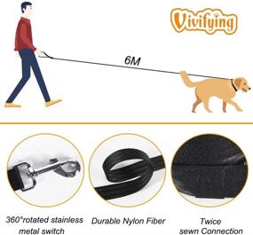 img 2 attached to 🐶 Long Nylon Training Dog Leash, 20FT/32FT Vivify Lead for Pet Tracking, Obedience, and Training