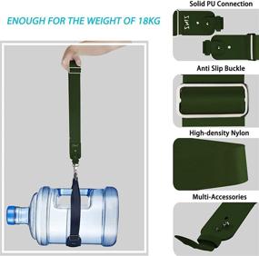 img 2 attached to 🎒 Универсальная армейская зеленая плечевая лямка: Регулируемый ремень для камеры, гитары и сумки через плечо с широкими заменяемыми аксессуарами.