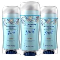 natural secret aluminum-free deodorant for women - coconut scent, invisible solid, 2.4 oz (pack of 3) logo