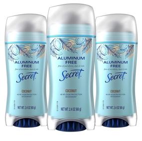 img 4 attached to Natural Secret Aluminum-Free Deodorant for Women - Coconut Scent, Invisible Solid, 2.4 Oz (Pack of 3)