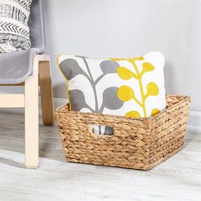 img 2 attached to 📦 Honey-Can-Do Natural Basket-Lg Square, Large: Organize in Style!