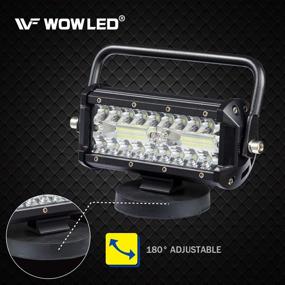 img 1 attached to 💡 Magnetic LED Work Light Bar - Powerful and Portable 48W Combo Beam Light for Camping, SUVs, Trucks, and More