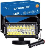 💡 magnetic led work light bar - powerful and portable 48w combo beam light for camping, suvs, trucks, and more logo