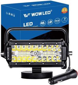 img 4 attached to 💡 Magnetic LED Work Light Bar - Powerful and Portable 48W Combo Beam Light for Camping, SUVs, Trucks, and More