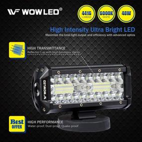 img 3 attached to 💡 Magnetic LED Work Light Bar - Powerful and Portable 48W Combo Beam Light for Camping, SUVs, Trucks, and More