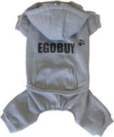 🐶 egobuy dog hoodie clothes: stylish cotton sweatshirt coats with button for pets dogs, puppies, and cats логотип