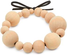 img 2 attached to 🪢 Wooden Beads (38mm) Pack of 50 Unfinished Supplies by Woodpeckers - Smooth Natural Finish, Easily Threaded, 1-1/2 x 3/8 Inch Hole