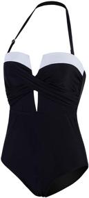 img 4 attached to VIJIV Swimsuit Control Swimwear Monokinis: Stylish Women's Clothing for Ultimate Comfort & Confidence