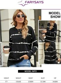 img 2 attached to 👚 FARYSAYS Women's Loose Side Split Pullover: Casual Crewneck Sweatshirt with Long Sleeve Tops