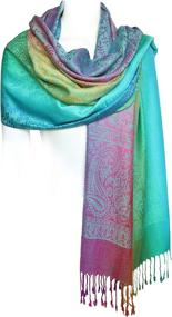 img 1 attached to 🧣 Vibrant KMystic Colorful Paisley Pashmina Scarf: A Must-Have Women's Accessory in Scarves & Wraps