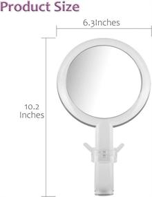 img 1 attached to Enhance Your Makeup Routine with the 15x Magnifying Mirror - Snowflakes, Dual Sided 5 Inches Handheld/Stand Design for Perfect Makeup Application at 1x/15x Magnification