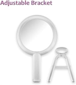 img 3 attached to Enhance Your Makeup Routine with the 15x Magnifying Mirror - Snowflakes, Dual Sided 5 Inches Handheld/Stand Design for Perfect Makeup Application at 1x/15x Magnification