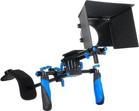 img 4 attached to Complete Morros DSLR Rig Shoulder Mount Rig + Matte 📷 Box for DSLR Cameras and Video Camcorders (Follow Focus not Included)