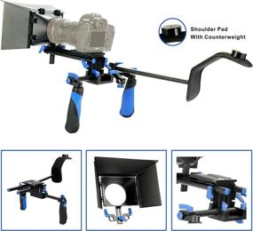 img 2 attached to Complete Morros DSLR Rig Shoulder Mount Rig + Matte 📷 Box for DSLR Cameras and Video Camcorders (Follow Focus not Included)