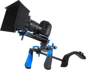 img 3 attached to Complete Morros DSLR Rig Shoulder Mount Rig + Matte 📷 Box for DSLR Cameras and Video Camcorders (Follow Focus not Included)