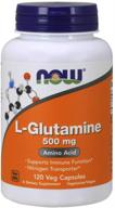 💪 now foods l-glutamine 500mg - 120 ct (pack of 2): boost your wellness today logo