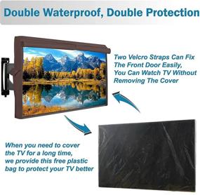 img 2 attached to 📺 Premium Outdoor TV Cover 22"-24" | Waterproof & Dust-Proof | With FREE Plastic Cover | Scratch-Resistant Interior Protector | Remote Controller Pocket