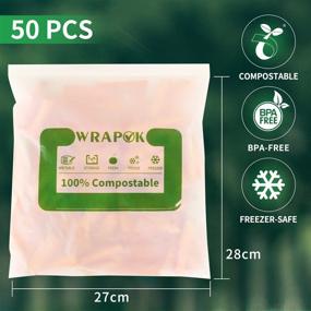 img 3 attached to 🌽 WRAPOK 100% Compostable Gallon Freezer Bags - Large Biodegradable Storage Solution for Vegetables, Fruits, Meats (50 Count)