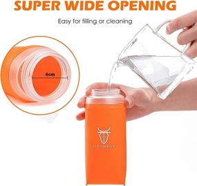 img 1 attached to 🏃 UTOBEST Collapsible Soft Flask Water Bottle 500ml for Running - BPA Free, Flexible Hydration Bottle with Wide Opening and Dust Cover